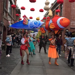 Pop up Carnival Animal Parade Advertising Decor Parade Props Inflatable Fish