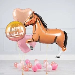 Popular Cartoon Balloons Animal Aluminum Foil Balloons for New Year Party Decoration Kid Toy Horse Foil Balloon