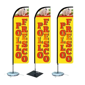 Popular Feather Flags Custom Banner Stand with Digital Printing for Outdoor Advertising in Garden and Roadside