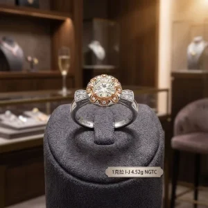 Popular Solitaire Craft Solitaire Ring Delicate Milgrain Frame Multi Facet Hand Laid Side Stone Diamond Wedding Ring