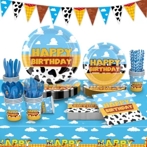 Popular Toy Story Birthday Party Supplies Set Custom Cartoon Tableware Decoration Kids Birthday Celebration