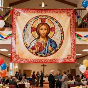 Portable Foldable Religious Vinyl Banners for Church Events Worship Community Gatherings Waterproof Durable