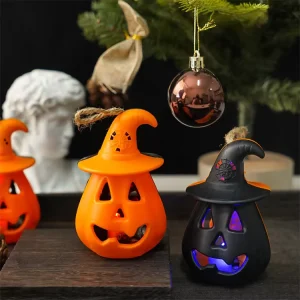 Portable Horror Decoration Led Pumpkin Hanging String Light Venue Decoration Props Led LHalloween Jack o ‘ lantern Lamp