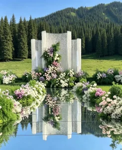 Portable Reflective PET Mirror Aisle Runner Gold Silver Wedding Floor Event Decor Detachable