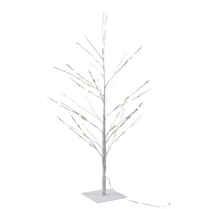 Pre Lit Artificial Christmas Tree Light 90cm Artificial Trunk Branches Birch Twig Trees Light for Christmas Decoration Wedding