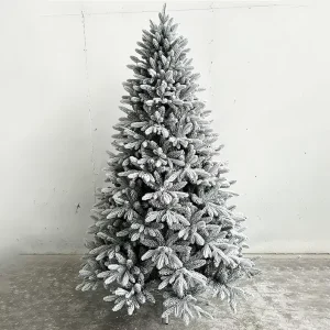 Prelit 3ft To 10ft Snow Flocking Fat Artificial Christmas Decorative Trees
