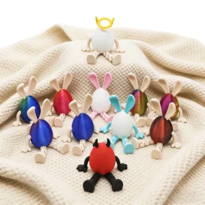 Premium Easter Decoration Craft Easter Bunny-shaped Egg Children’s Gift for Family Holiday Decoration