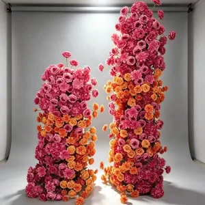 Premium Handmade Luxury Artificial Silk Flower Decor Set for Outdoor Wedding Stage Decorations Valentine’s Day Modern Style