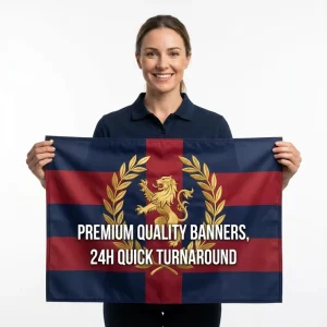 Premium Polyester Custom Grand Opening Banners Dye Sublimation Printing for Pop Up Shop Low MOQ Fade Resistant