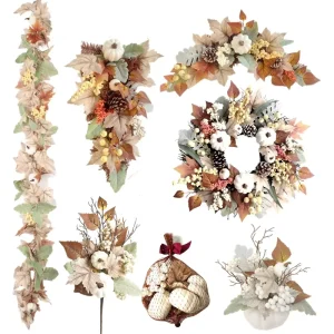 Premium Quality Brown Artificial Flower Decoration Set Christmas Wedding Party Decorations Factory Durable Eco Friendly