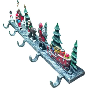 Premium Quality Metal Crafts Antique Christmas Theme Wall Rack Home Accessories for Seasonal Decor