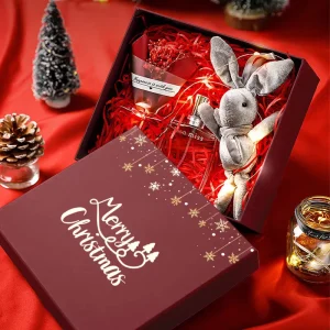 Premium Xmas Gift Box Set Eco Recyclable Cardboard Packaging With Bag Holiday Present Wrap Box for Party Birthday Supplies