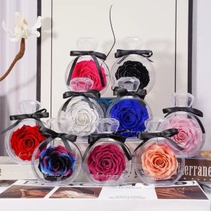 Preserved Rose Valentine’s Day Birthday Christmas Graduation Gift Box Immortal Eternal Flower Mini Box