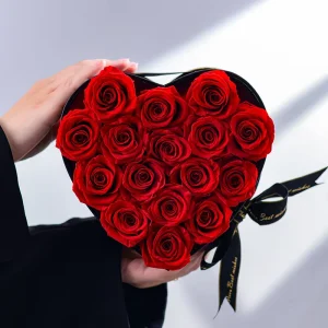 Preserved Roses 16 Forever Roses Preserved Flower in Heart Shaped Gift Box for Wife and Family
