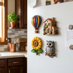 Pressed Flower Botanical Epoxy Resin Refrigerator Magnets Real Plant Flowers Encased Handmade Nature Art Custom OEM