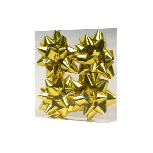 Price Custom Color Size Wedding Party Christmas Decoration 4pcs Plastic Pull Ribbon Star Bow for Gift Wrapping