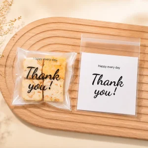 Printed OPP Self-Adhesive Gift Bags for Snowflake Crisp, Cookies, Nougat and Festival Food Packaging