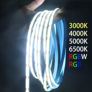 Professional 5m 10m 12v 24v 220v Cob Light Strip In stock Cob Led Strip
