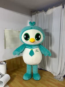Professional Custom Green Bird Mascot Costume Adult Cosplay Cartoon Mascot Costume