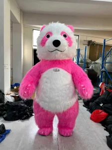 Professional Custom Pink Panda Mascot Costume for Party