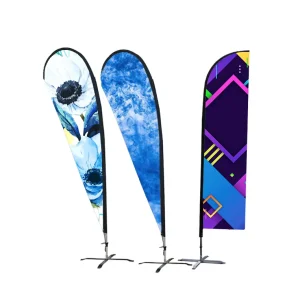 Professional Grade Custom Polyester Flag Dye Sublimation Double Sided Promotional Feather Banner for Outdoor Festival Crowd