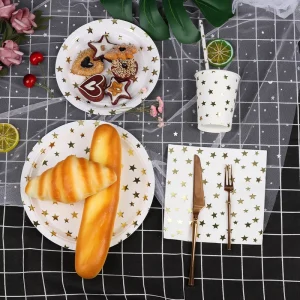 Professional Printed Paper Party Set with Foil