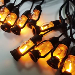 Professional Retro Series Hanging Garland Festoon Cafe Patio Wedding Weatherproof Kerosene Flame String Garden Light
