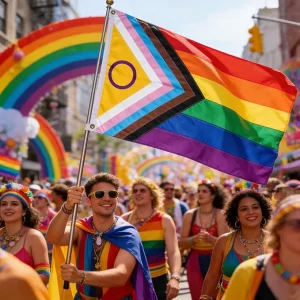 Progressive Pride Rainbow Flag Waterproof Polyester Gay Lesbian Trans Non Binary Pride Parade Decoration