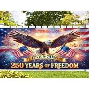 Promotional New Product250th Anniversary Garage Door Cover Outdoor Party Decorations Garage Door Banner