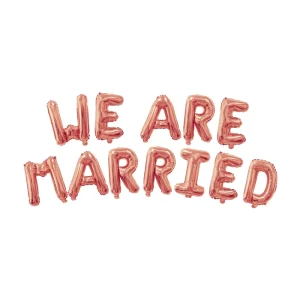 Propose Wedding Decoration Supplies Alphabet Balloon Custom WE ARE MARRY Letter Foil Balloons Sets