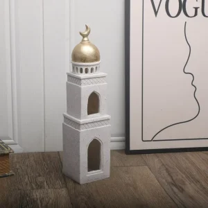 Puff Islamic Middle East Gift Resin Craft Ramadan Moon Mosque Table Decoration Factory Price Factory Store Customized Accept
