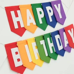Pull Felt Flags Hanging Flag Felt Digital Photo Booth Props Bunting Banner for Party Decor Birthday Decorations