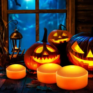 Pumpkin Tap Light Plastic Night Lamp with Custom Logo and RGB Touch IR Remote