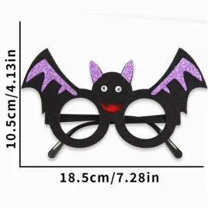 Purple Bat Style Indoor Scene Decorations Halloween Dress up Eyeglasses Frame Multiple Pattern Party Props
