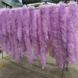 Purple Scarf Ostrich Feather Boa for Women Home Party Wedding Xmas Decor Craft Clothing Costume Dance Dress Cosplay Accecssory