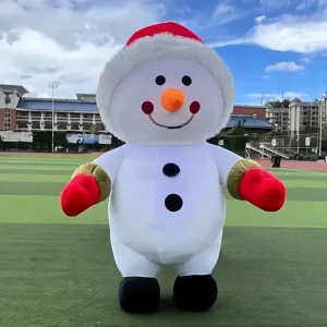 QUTENG 2M Christmas Snowman Animal Mascot Costume Infant & Toddler Full Body Plush Cotton Unisex in Stock Holiday Parade Party