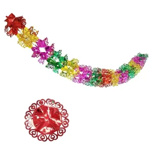 Qingming Memorial Decoration Arrangement Color Flower Lights Maple Leaf Plastic Wedding Banquet White Decoration Flower Strip