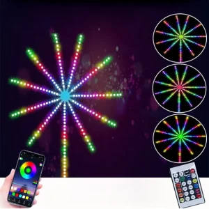 RGB Changing Glitter Ambient LED Firework Lamp Christmas Holiday Party Decoration Light