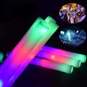 RGB LED Foam Glow Sticks Flashing Baton for Halloween Concert Wedding Halloween Party Supplies