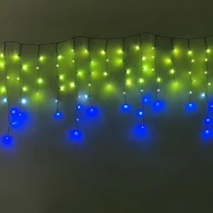 RGB LED Light Twinkling String Icicle Curtain Christmas Decoration IP44 Waterproof Xmas Decorative Lights USB Powered
