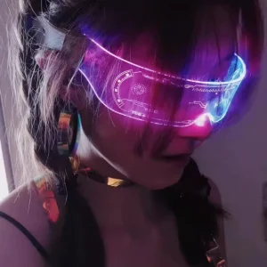 RICHSHINING Wireless Glow Led Glasses Light up Transparent Glasses Luminous for Christmas Halloween Cosplay Party Bar