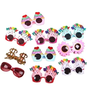 RS Square Eco friendly Creative Plastic Sunglasses Children’s Birthday Party Photo Props Mouse Butterfly Balloon