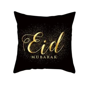 Ramadan Decorations Happy Eid Mubarak Islamic Supplies 45x45cm Muslim Pillowcase for Party Gifts and Decorations