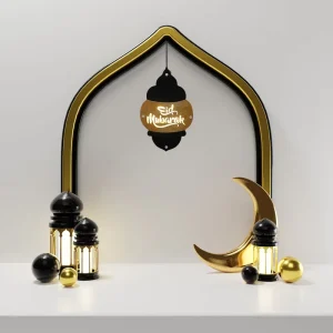 Ramadan Festival LED Light Lantern Shaped Home Wall Wooden Decoration Hanging Ornaments