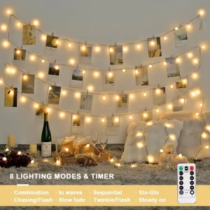 Ramadan Globe String Lights 8 Function Battery Operated 3 Year Warranty Outdoor Christmas Decoration Lights for Events