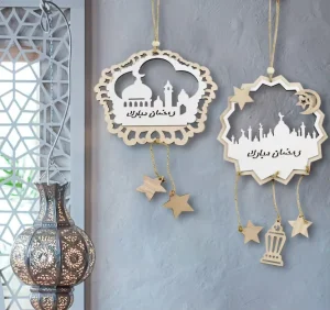 Ramadan Wooden Sign Ramadan Decorations Eid Mubarak Crafts Wall Hanging Muslim Islamic Festival Suppliers