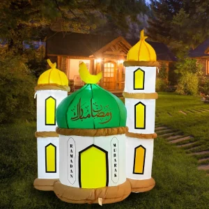 Ramadan and Eid Inflatable Decoration Islam Outdoor Mosque Garden Props Inflatable With Built-In Led Illuminated Light