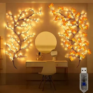 Rattan Led String Lights USB Powered Fairy Lights for Indoor Home Bedroom Wedding Party Christmas Holiday Decor