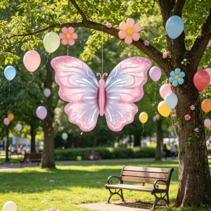 Ready Ship Colorful Butterfly Wings Helium Balloons Flying Feather Kid’s Toys for Birthday Party Decorations New Year Balloon