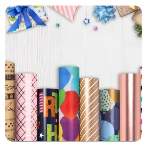 Ready Stock Disposable Gift Wrapping Paper Roll Assorted Designs Birthday Holiday Party Luxury Printed Packaging
